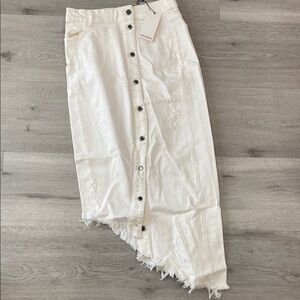 RETROFETE Maude Skirt in Denim white